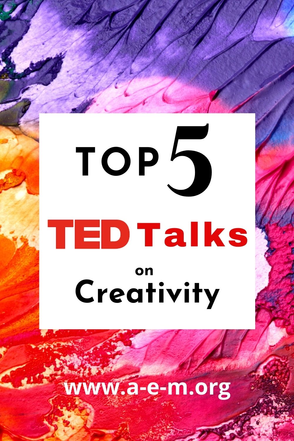 top 5 ted talks on creativity pin