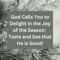 god calls you to delight in the joy of the season